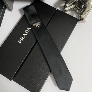 Prada Black Silk Tie